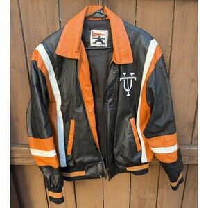 VTG Tennessee Volunteers College Phase By Excelled Leather Jacket Medium UT 90s